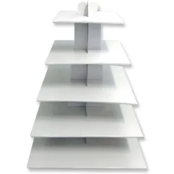 Grand Presentoir Cupcakes Blanc Carre