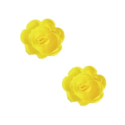 Grande Rose Jaune En Azyme Patisdecor (X6)