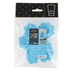 Grandes Roses Bleues En Azyme Patisdecor (X6)
