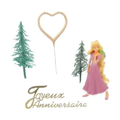 Kit Decor Gateau Princesse Aux Longs Cheveux