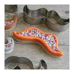 Lot De 3 Emporte-Pièces Moustaches Inox