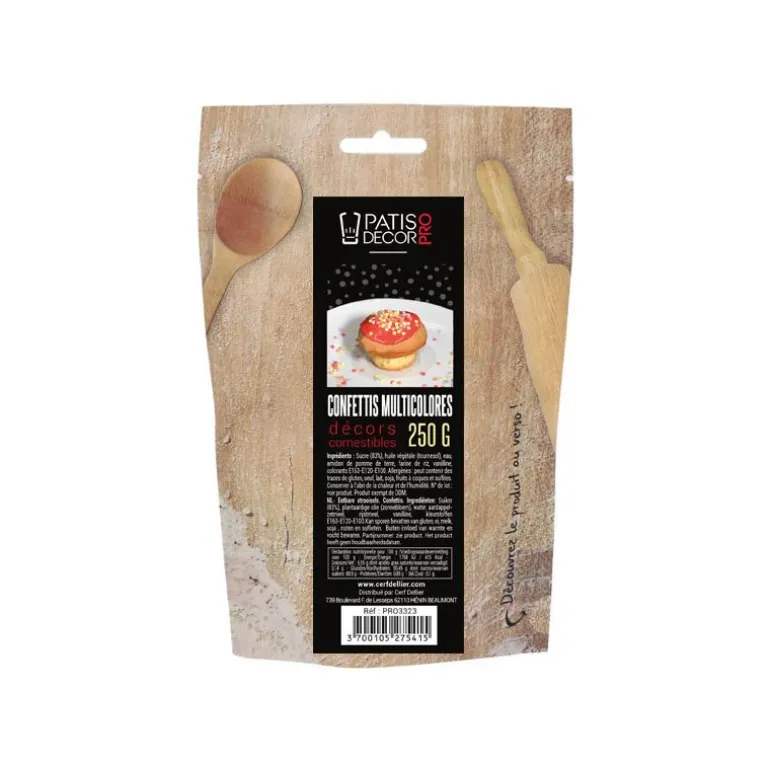 Mini Confettis Multicolores Patisdecor Pro 250 G