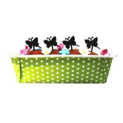 Moule A Cake Jetable Vert A Pois (X4)