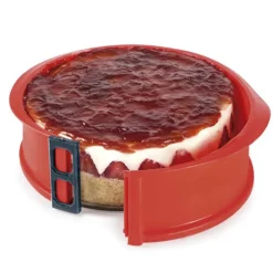 Moule A Manqué Demontable Rond Silicone Base En Verre 22,5 Cm