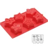 Moule Silicone 6 Etoiles Stylisees