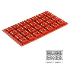 Moule Silicone 28 Mini Savarins Carres