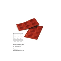 Moule Silicone 6 Tartelettes 7 Cm