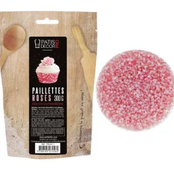 Paillettes Comestibles Roses Patisdecor Pro 300 G