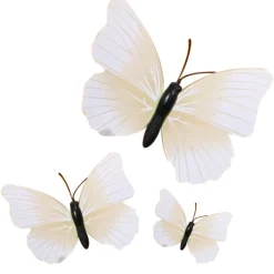 Papillons Ivoires Aimantes Assortis Patisdecor (X3)
