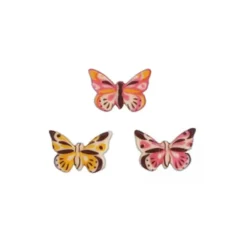 Papillons Relief Assortis Chocolat Blanc (X128)