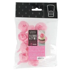 Petites Roses Roses En Azyme Patisdecor X12