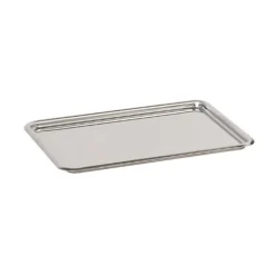 Plateau Patissier Inox Bords Ronds 24 Cm