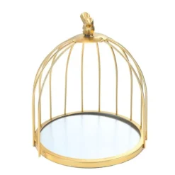 Presentoir Cage A Oiseaux Dore Patisdecor 21 Cm