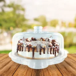 Presentoir Cloche A Gateau Sur Pied 28 Cm