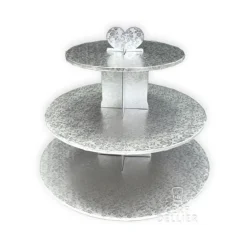 Presentoir Cupcakes Argent Rond