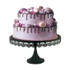 Presentoir Gateau Noir Broderie 35 Cm