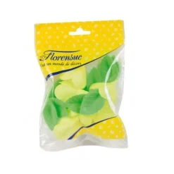 Rose Jaune Avec Feuilles (X 6)