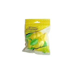 Rose Jaune Avec Feuilles (X 6)