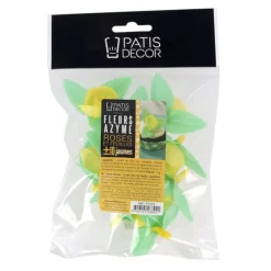 Roses Jaunes Avec Feuilles Patisdecor X10