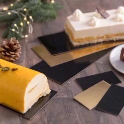 Semelles A Bûche Carton Or, Bords Droits (X50)