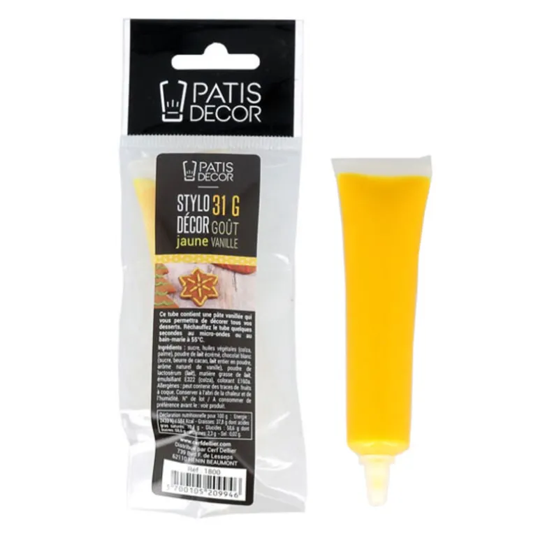 Stylo Decor Jaune Gout Vanille Patisdecor