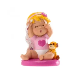 Sujet De Baptême Bebe Fille Au Reveil