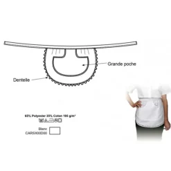 Tablier De Service Dentelle Blanc Carmela