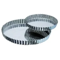 Tourtiere Cannelee En Fer Blanc Avec Fond Fixe